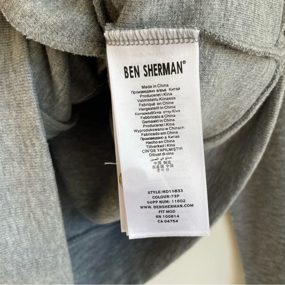 Ben Sherman Men’s Sweater Cardigan Knit zip up preppy academia teacher professor